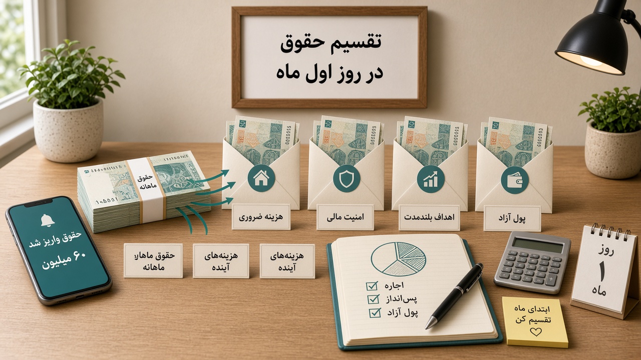 حقوقمان را چطور تقسیم کنیم؟ یک سیستم ساده برای روز اول هر ماه
